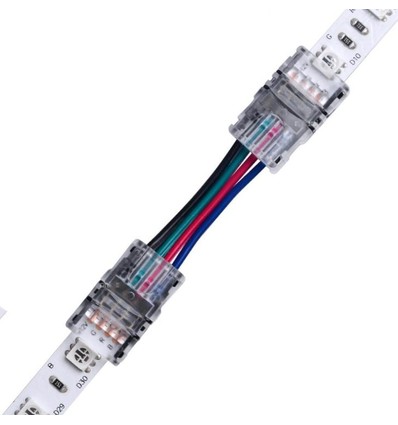 Skarv med ledning till LED-strip - 10mm, RGB IP65, 5V-24V