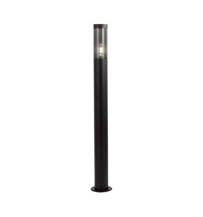 100cm Pollare trädgårdslampa, E27 - Rökfärgad, svart rostfritt stål, utomhus