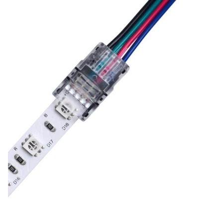 LED strip skarv till lösa ledningar - 10mm, RGB, IP65, 5V-24V