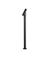 4W trädgårdslampa pollare - 100cm, IP44, svart, aluminium, 12,9x15,9x100 cm