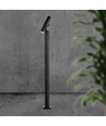 4W trädgårdslampa pollare - 100cm, IP44, svart, aluminium, 12,9x15,9x100 cm