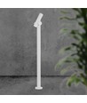 100cm 5,2W dubbel LED trädgårdslampa - IP44, vit, 3000K, justerbar ljusstråle, 100cm hög