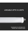 V-Tac vattentät 18W komplett LED-armatur - 60 cm, 130lm/W, Cree, genomkopplad, IP65, 6 års garanti