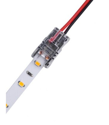 LED strip skarv till lösa ledningar - 8mm, enkeltfarvet, IP65, 5V-24V