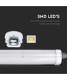 V-Tac vattentät 18W komplett LED-armatur - 60 cm, 130lm/W, Cree, genomkopplad, IP65, 6 års garanti