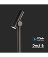 4W trädgårdslampa pollare, 100cm - Svart, IP44, 390lm, aluminium, inkl. ljuskälla