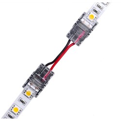 Enkeltfärgad LED strip tillbehör 12V/24V Skarv med kabel till LED strip - 10mm, enkelfärgad, IP65, 5V-24V