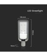 30W LED gatlampa - 6500K.