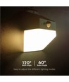 2W Solcellvägglampa - Panda 200lm, Litiumbatteri 3.7V 1200mAh, 4000K, Svart+Vit