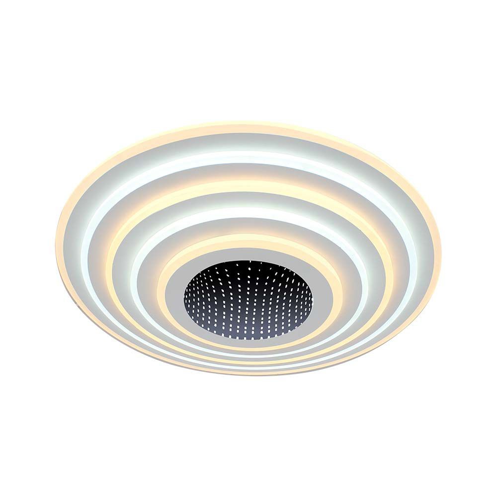 125w Led Smart Dekorativ Taklampa 50x7cm 3i1 Dimbar Fjarrkontroll Kulör : 3 I 1