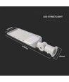 100W LED gatlykta - Samsung-chip, adapter, 4000K