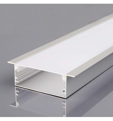 Monteringsset till LED-strip - Diffusor, 2000x50x20mm, Silverhus.