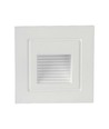 3W LED trappbelysning för inbyggnad - IP65, varmvit, vit kant, fyrkantig, 5,8x5,8 cm