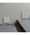 3W LED trappbelysning för inbyggnad - IP65, varmvit, vit kant, fyrkantig, 5,8x5,8 cm