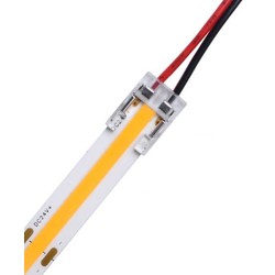 Enkeltfärgad LED strip tillbehör 12V/24V COB Lågprofil startkontakt til LED strip - 10mm, COB, enkelfärgad, IP20, 5V-24V