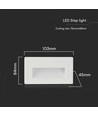 3W LED trappbelysning - 180lm, 3000K, vit, 5,8x10,3 cm, inkl. ljuskälla