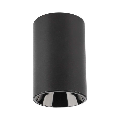 Svart GU10 utanpåliggande spot - Rund, svart aluminium, 10x6,5 cm, IP20, för GU10