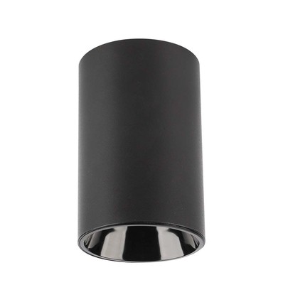 Sot GU10 utanpåliggande spot - Rund, svart aluminium, 10x6,5 cm, IP20, för GU10