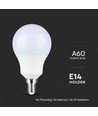 8.5W A60 Lampa E14 - Plast, Samsung Chip, 6500K