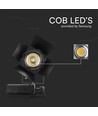 33W LED tracklight med Samsung LED chip, RA90 - 3000lm, svart, 24-60 grader, 5 års garanti