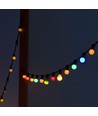 7m LED ljusslinga med 15 RGB-lampor - 0.5W/lampa, styrs via medföljande fjärrkontroll