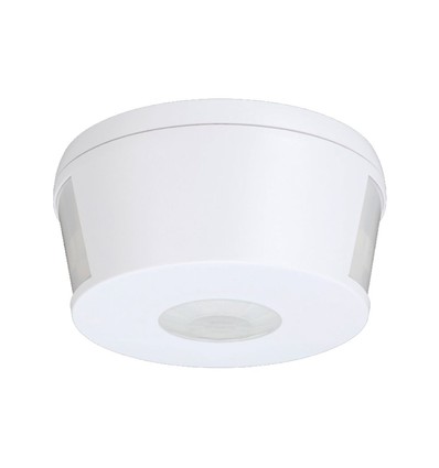 Rörelsesensor 360° PIR, 1000W - Utanpåliggande, räckvidd upp till 30m, IP20 inomhus, vit