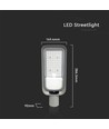 V-Tac 50W LED gatlykta - Ø60mm, IP65