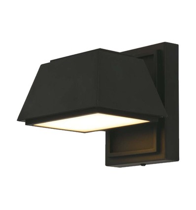 15W utomhus vägglampa - 16x16.5x16.4mm, 3000K, svart, IP65