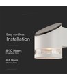 1W Solcells Vägglampa - LED, 3000K, Vit, Hus IP54