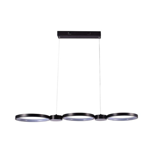 38W LED pendellampa, 100cm - Svart, 4560lm, 3000K, inkl. ljuskälla