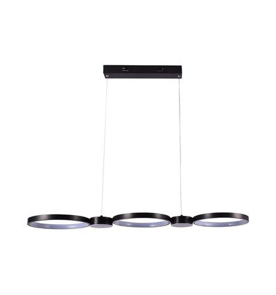 38W hängande lampa - LED, 95x100cm, 4000K, svart hölje