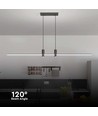 19W Hänglampa - LED, (80x100cm), 3000K, Svart hus