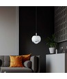 9W Hängande Lampa - LED, 10x10x100cm, 4000K, vit, hem