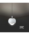 9W Hängande Lampa - LED, 10x10x100cm, 4000K, vit, hem