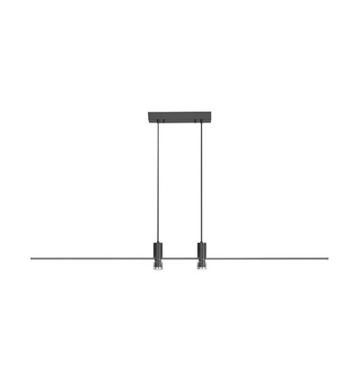 19W LED pendel - 80cm, svart, 2160lm, inkl. ljuskälla