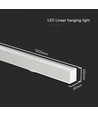 120cm 40W LED linjär armatur med Samsung chip - Vit, CCT, inkl. wireupphängning, taklampa för kontor