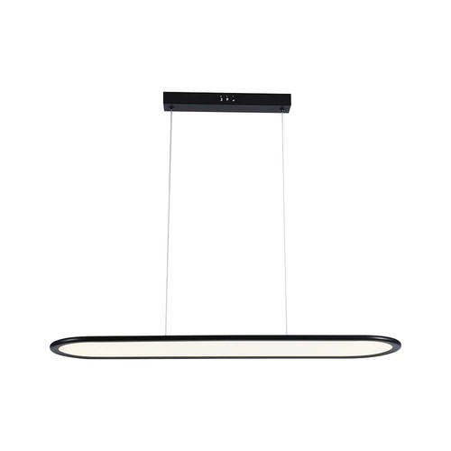 24W LED pendellampa - 80x100cm, 4000K, svart, hus.