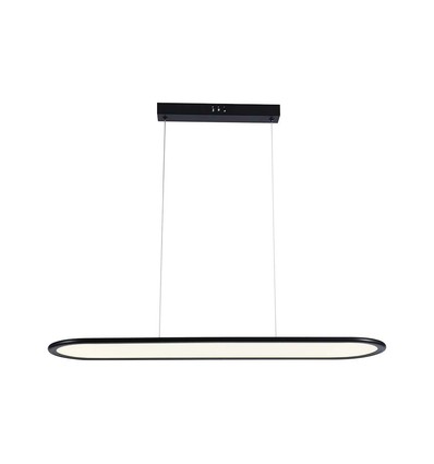 24W LED pendellampa - 80x100cm, 4000K, svart, hus.