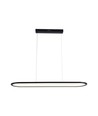 24W LED pendellampa - 80x100cm, 4000K, svart, hus.