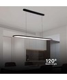 24W LED pendel, 80x100cm - Svart, 3000lm, 120 grader, inkl. ljuskälla