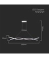 120cm 30W LED pendel, vit - 115lm/W, 3000K, 120x100cm, inkl. ljuskälla