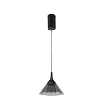 9W LED Hängande Lampa - 19,5x17,5x100cm, 3000K, Svart Hus