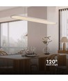 24W LED pendel / hänglampa - 80x104cm, 3000lm, vit, 4000K, inkl. ljuskälla