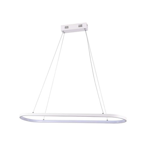 24W LED pendel/hänglampa - 80x20x100cm, 2760lm, vit, 3000K