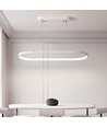 24W LED pendel/hänglampa - 80x20x100cm, 2760lm, vit, 3000K