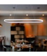 24W LED pendel/hänglampa - 80x20x100cm, 2760lm, vit, 3000K