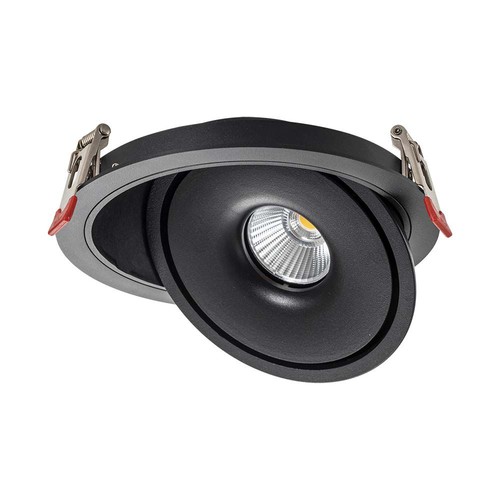 12W LED Downlight - COB, 3i1, Svart hus