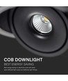 12W LED Downlight - COB, 3i1, Svart hus