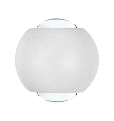 2W vägglampa med upp/ned ljus - IP54, vit, 3000K, aluminium, inkl. ljuskälla