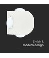 4W rund LED vägglampa med 4 ljusstrålar - IP54, vit, 3000K, 4-vägs ljus, modern design
